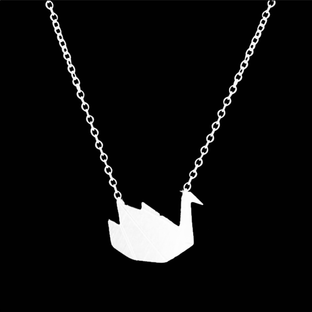 Silver Plated Delicate Swan Necklace